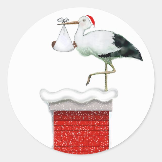 December Baby Classic Round Sticker (Front)