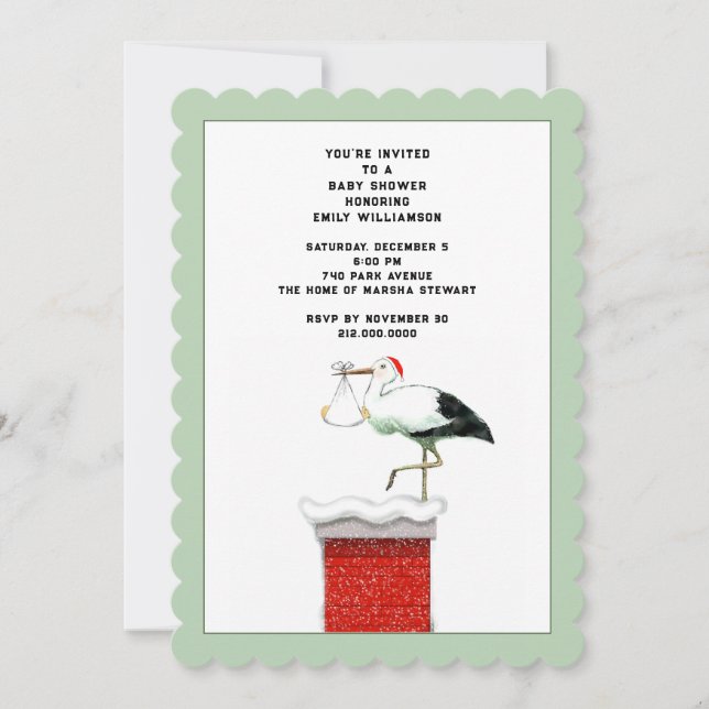 December Baby Shower Invitation (Front)