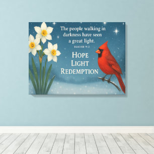 December Bible Verse Hope Joy Love Redemption Canvas Print