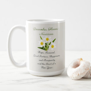 December Birth Month Flower Narcissus Elegant Coffee Mug
