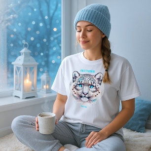 December Birth Month Spirit Animal Snow Leopard T-Shirt