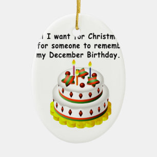 December Birthday Ceramic Tree Decoration