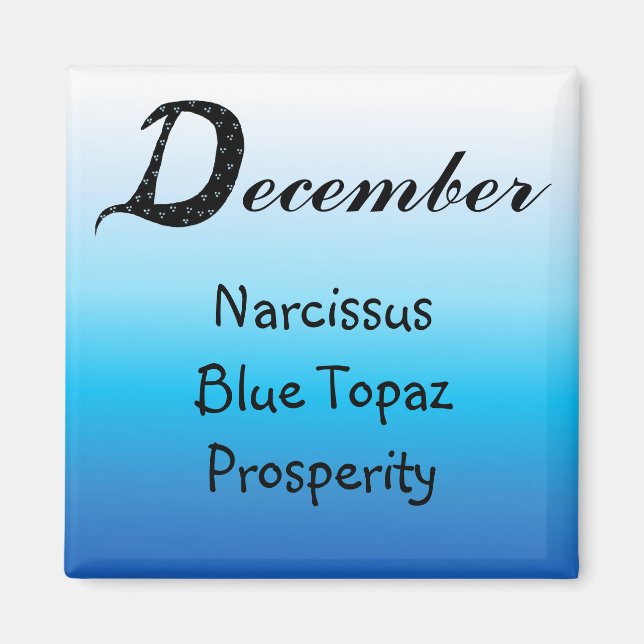 December Birthday Magnet (Front)