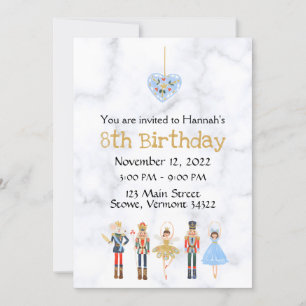 December Birthday Nutcracker Invitation