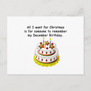 December Birthday Postcard