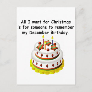 December Birthday Postcard
