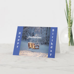 **DECEMBER BIRTHDAY WISHES** BEAUTIFUL WINTER CARD