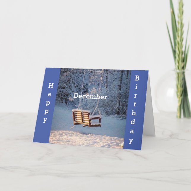 **DECEMBER BIRTHDAY WISHES** BEAUTIFUL WINTER CARD (Front)