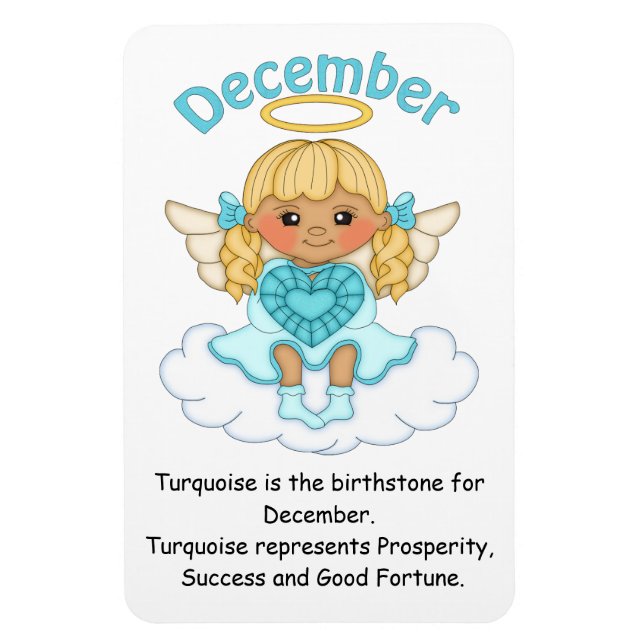 December Birthstone Angel Blonde Premium Magnet (Vertical)