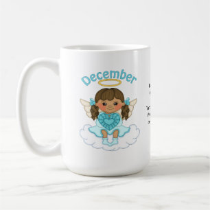 December Birthstone Angel Brunette Coffee Mug