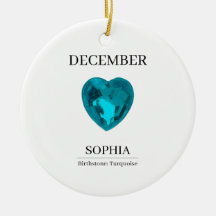 December Birthstone Birthday Name Turquoise