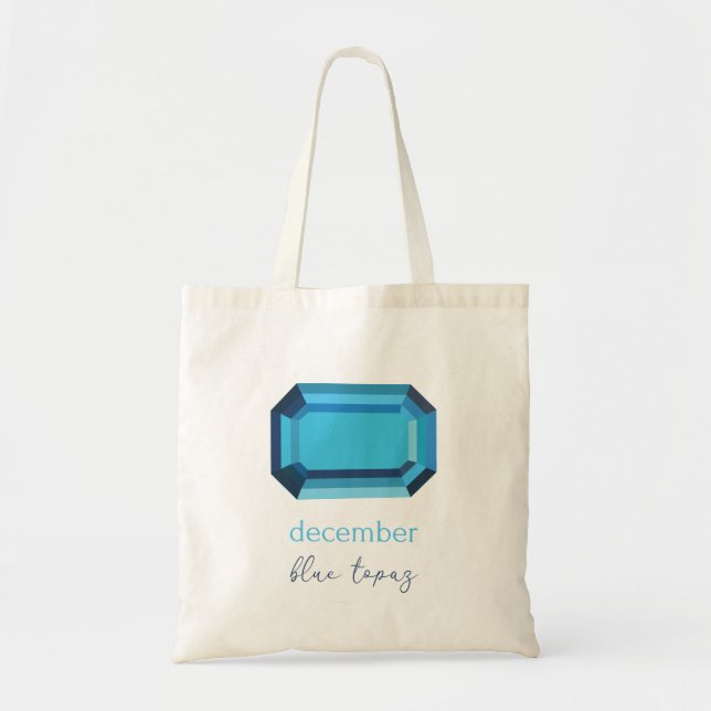 December Birthstone Blue Topaz Tote Bag (Front)