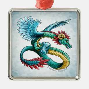 December Birthstone Dragon Turquoise Quetzalcoatl Metal Tree Decoration