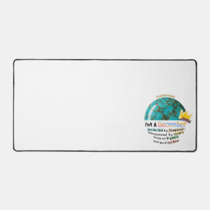 December Birthstone Turquoise Graphic Desk Mat