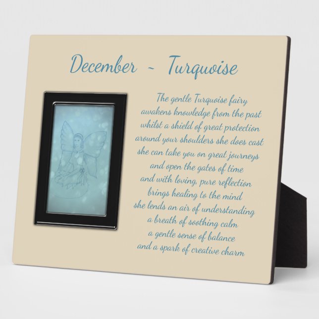 December Birthstone Turquoise Plaque (Side)