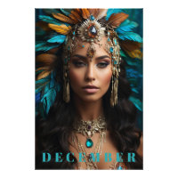*~* DECEMBER Boho Headdress Turquoise Zircon AP53