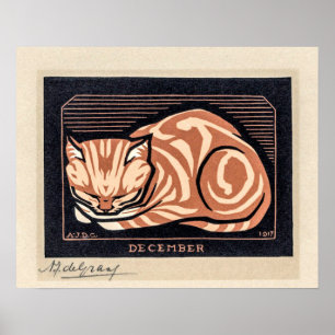 December Cat - Julie de Graag Poster