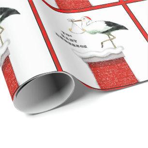 December Christmas Baby Gift Wrapping Paper