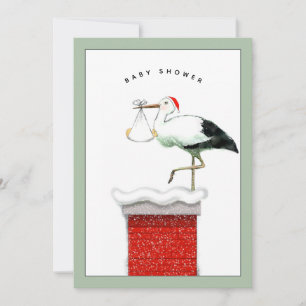 December Christmas Baby Shower Invitation
