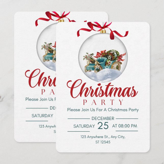 December Christmas Party Invitation (Front/Back)