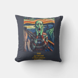December Distress - Edvard Munch Christmas Sweater Cushion