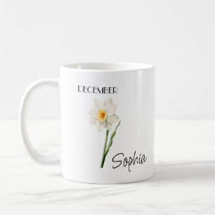  December Flower Personalised Coffee Mug