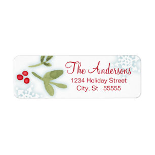 December Garden return address label