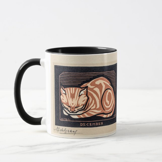 December Ginger Cat - Julie de Graag Mug (Left)