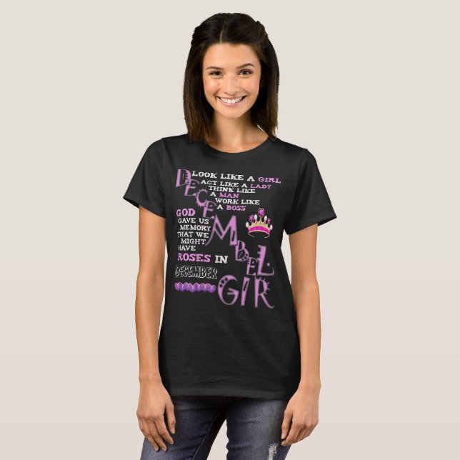 December Girl Act like Lady 2018 T-Shirt (Front Full)