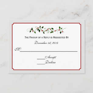 December Holiday Wedding Response RSVP