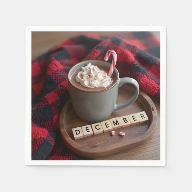 December Hot Chocolate Napkin (Front)