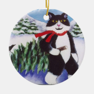 DECEMBER HUNTER CERAMIC TREE DECORATION