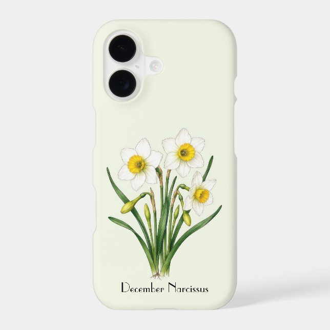 December Narcissus Flowers Phone Case (Back)