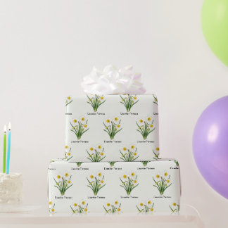 December Narcissus Flowers Wrapping Paper