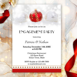December or Christmas Engagement Party Invitation
