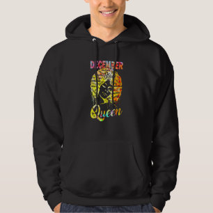 December Queen Black Woman Afro Natural Hair Afric Hoodie