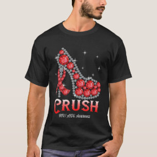 December Red Ribbon High Heel Warrior HIV AIDS Awa T-Shirt