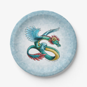 December’s Birthstone Dragon: Turquoise  Paper Plate
