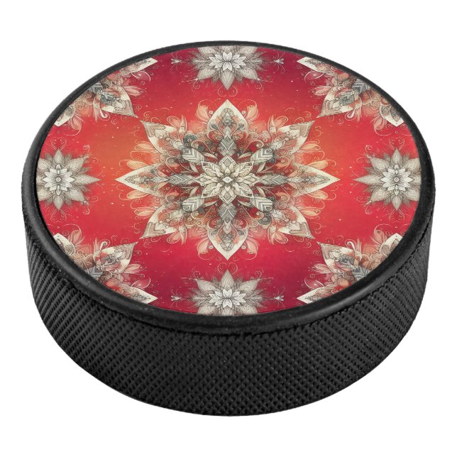 December Snowflakes  Hockey Puck (3/4)