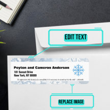 December Themed Personalised Return Address