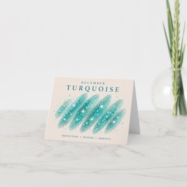 December Turquoise Birthstone Card (Front)