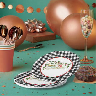 December Twenty Fifth 7" Round Paper Plate