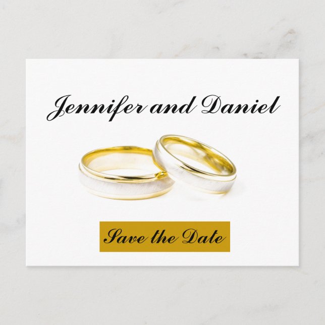 December Wedding Save the Date Announcement (Front)