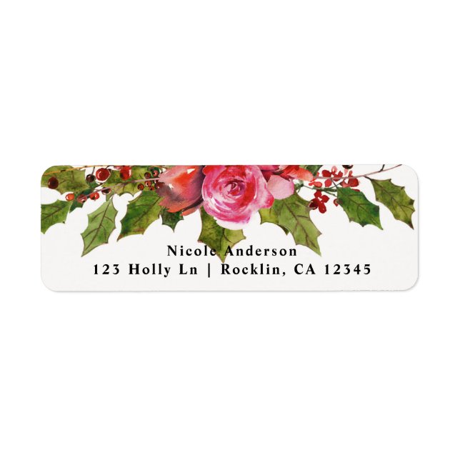 December Winter Wedding Holly Berry Floral Holiday (Front)