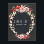 December Winter Wedding Holly Berry Save the Date Announcement Postcard<br><div class="desc">Personalise with any text.</div>