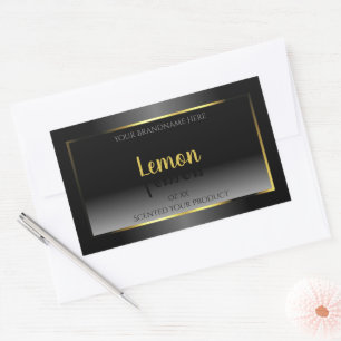 Decent Black and White Product Labels Gold Frame