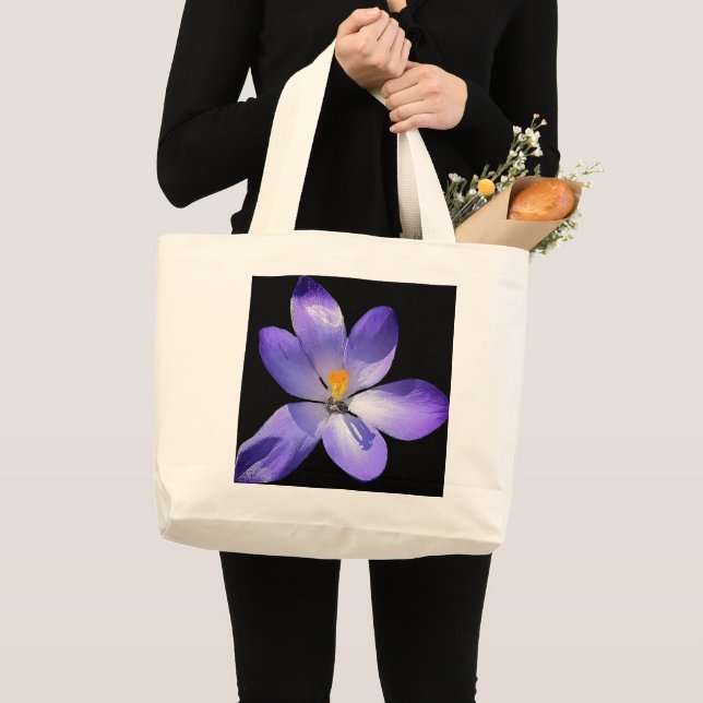 decent purple flower shopping tote bag (Front (Product))