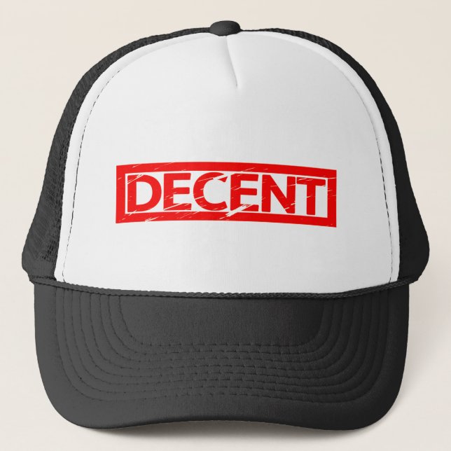 Decent Stamp Trucker Hat (Front)