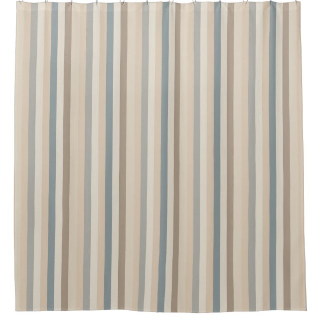 decent stripes shower curtain (Front)