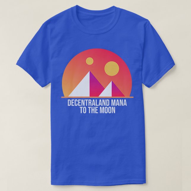 Decentraland MANA to the Moon Crypto Astronaut Pre T-Shirt (Design Front)